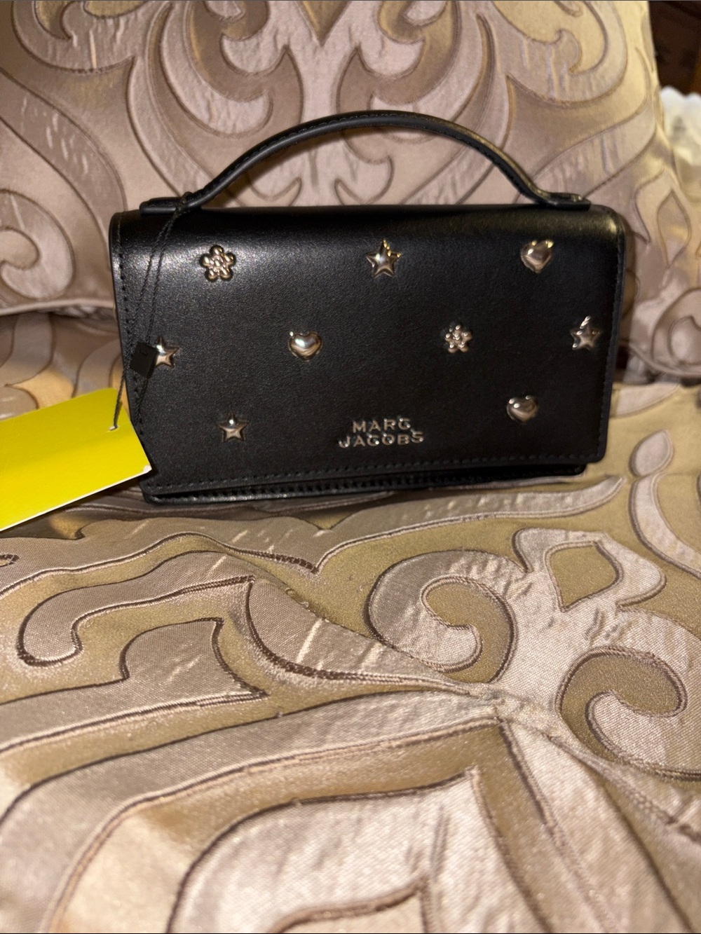 Marc Jacobs Black Mini Icon Stud Glam Mirror Mini Bag NWT